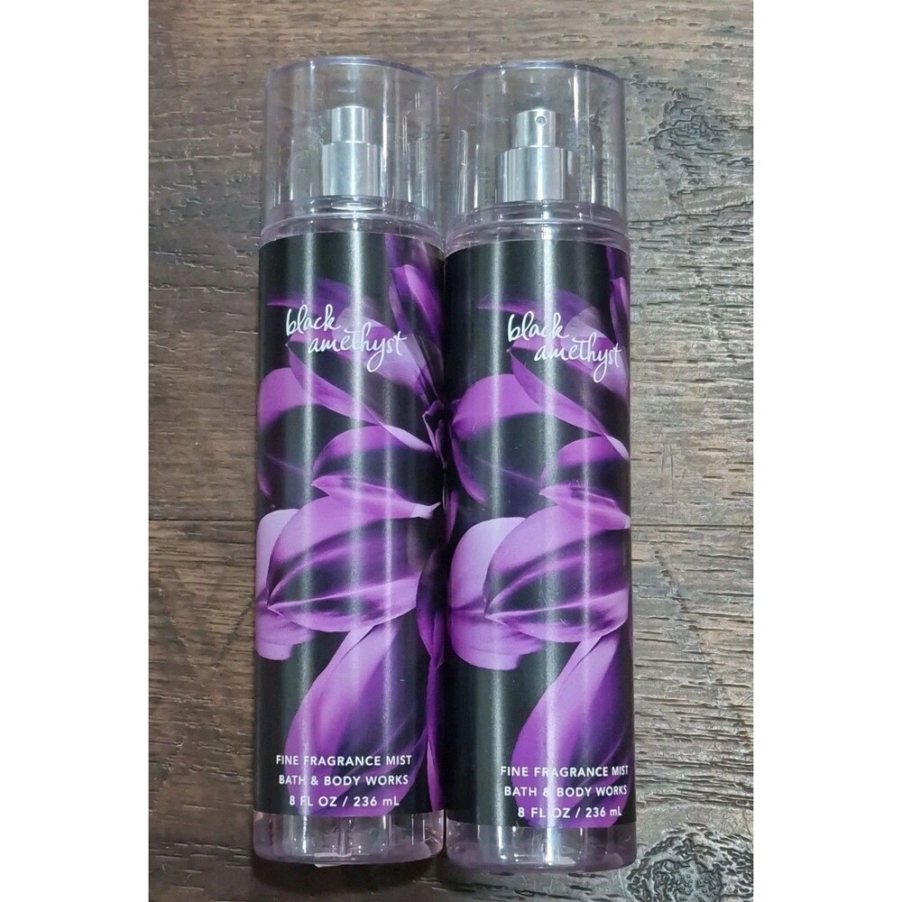 2 Bath & Body Works Black Amethyst Fine Fragrance Mist Body Sprays 8 fl oz